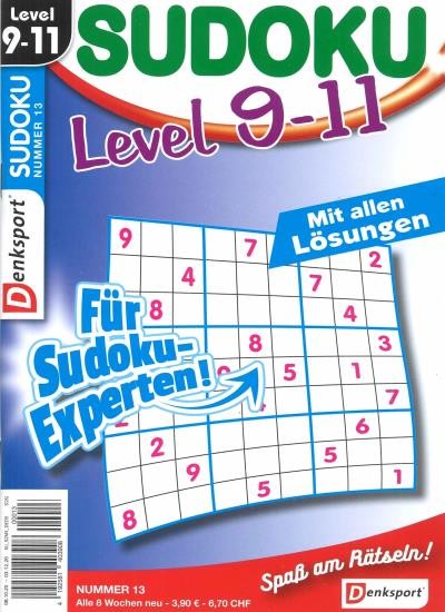 SUDOKU LEVEL 9-11 13/2020