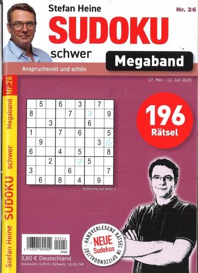 SUDOKU SCHWER MEGABAND 26/2025