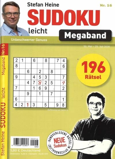 SUDOKU LEICHT MEGABAND 16/2026
