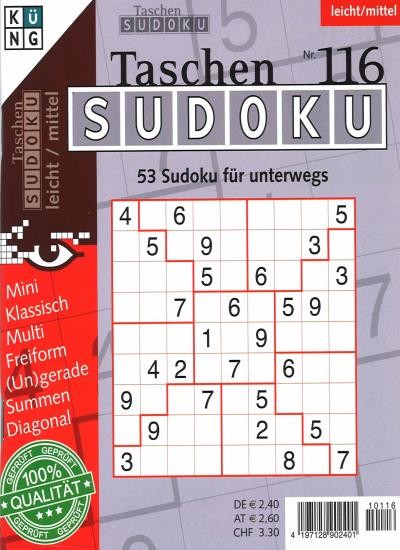 TASCHEN-SUDOKU 116/2021