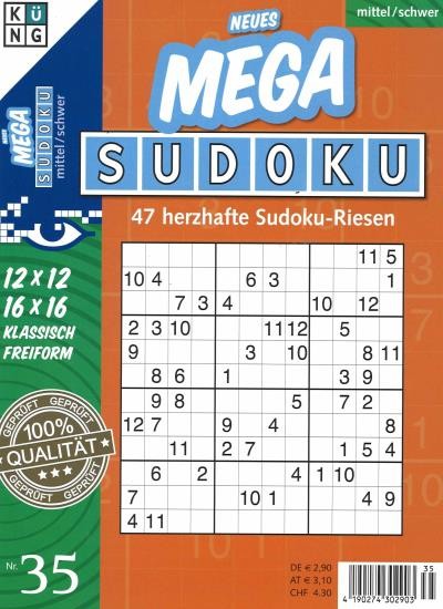 NEUES MEGA SUDOKU 35/2021