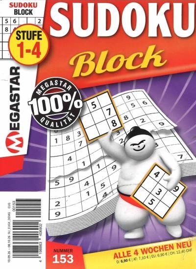 MEGASTAR SUDOKU BLOCK 153/2026