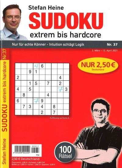 SUDOKU EXTREM BIS HARDCORE 37/2021