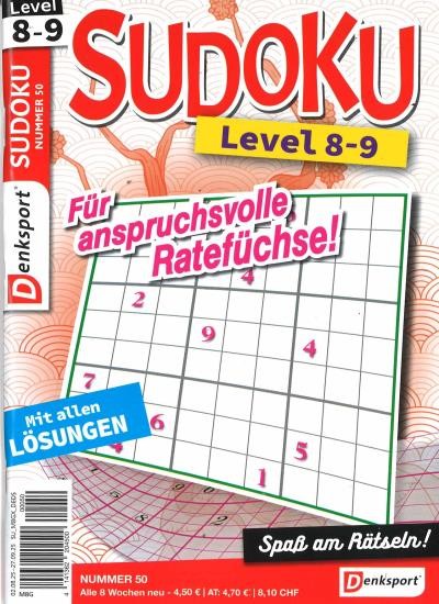 SUDOKU LEVEL 8-9 50/2025