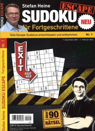 SUDOKU ESCAPE FORTGESCHRITTEN 1/2021