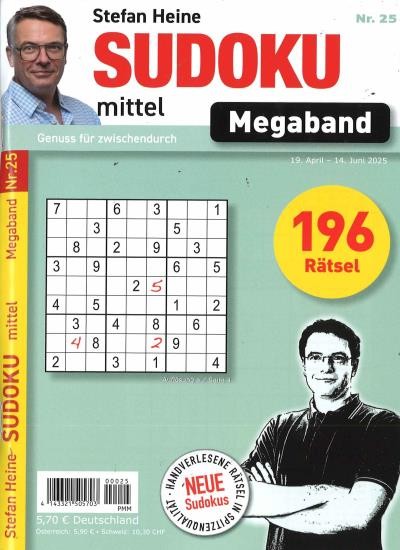 SUDOKU MITTEL MEGABAND 25/2025