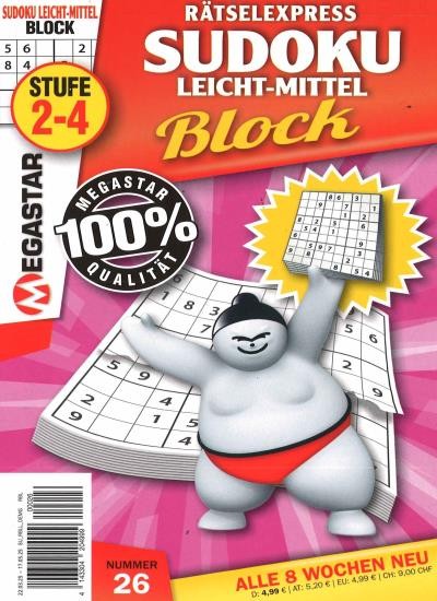 SUDOKU BLOCK LEICHT-MITTEL Abo