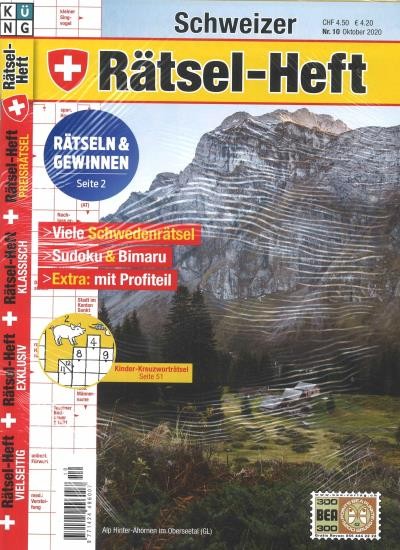 SCHWEIZER RÄTSEL-HEFT 10/2020