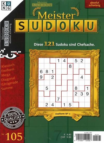 MEISTER SUDOKU 105/2025