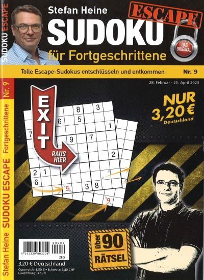 SUDOKU ESCAPE FORTGESCHRITTEN 9/2023