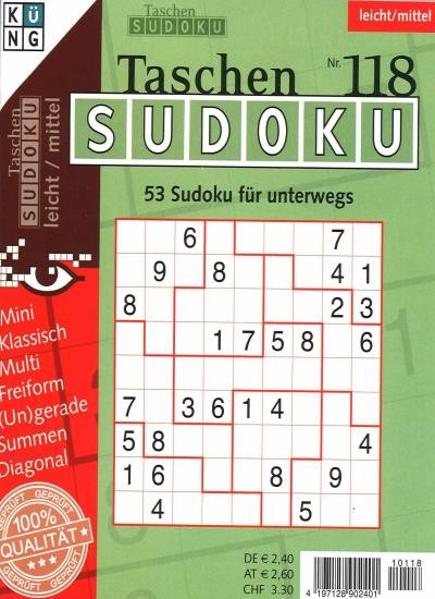 TASCHEN-SUDOKU 118/2021