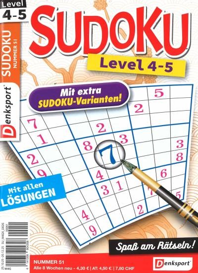 SUDOKU LEVEL 4-5 51/2025