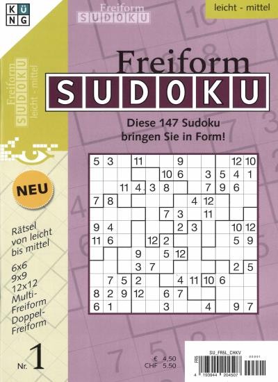 FREIFORM SUDOKU MAGAZIN 1/2026