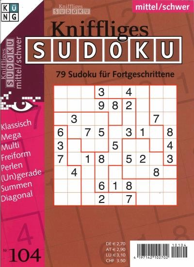 KNIFFLIGES SUDOKU 104/2021