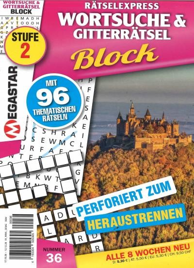 WORTSUCHE & GITTERRÄTSEL BLOCK 36/2026