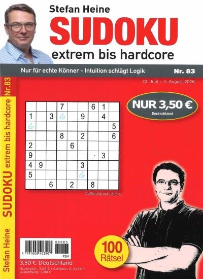 SUDOKU EXTREM BIS HARDCORE 83/2026