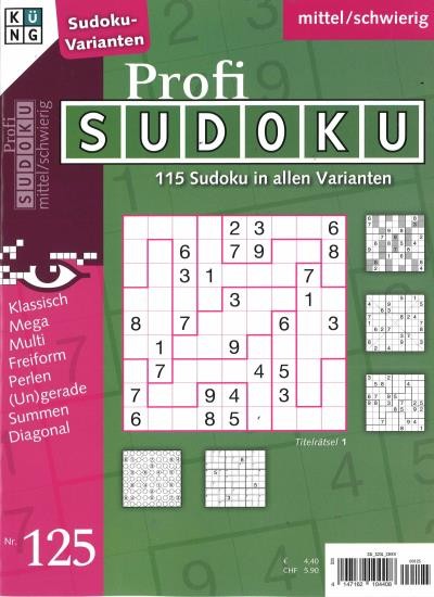 PROFI SUDOKU 125/2025