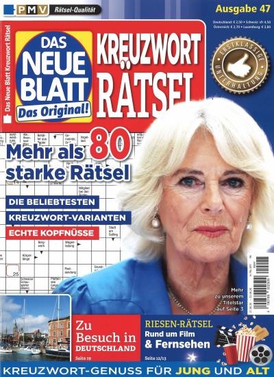 DAS NEUE BLATT KREUZWORT RÄTSEL 47/2026