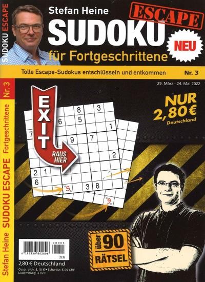 SUDOKU ESCAPE FORTGESCHRITTEN 3/2022