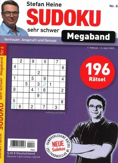 SUDOKU SEHR SCHWER MEGABAND 6/2023