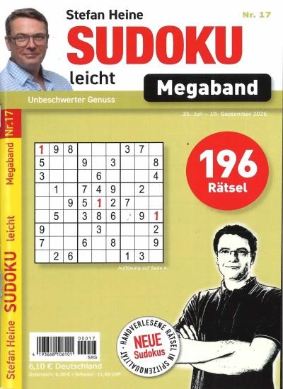 SUDOKU LEICHT MEGABAND 17/2026