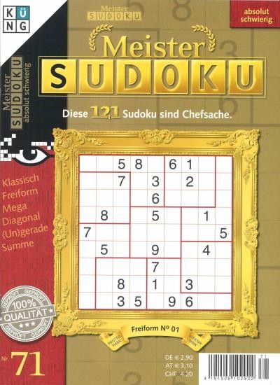 MEISTER SUDOKU 71/2020