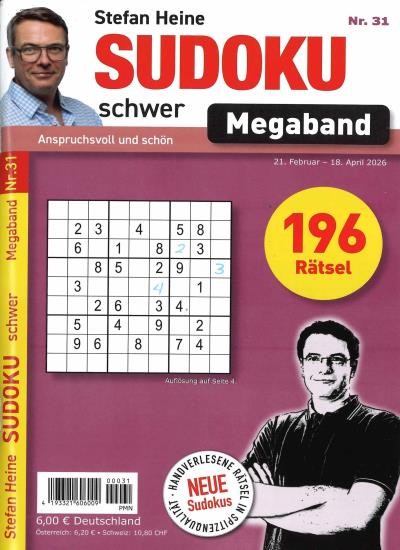 SUDOKU SCHWER MEGABAND Abo