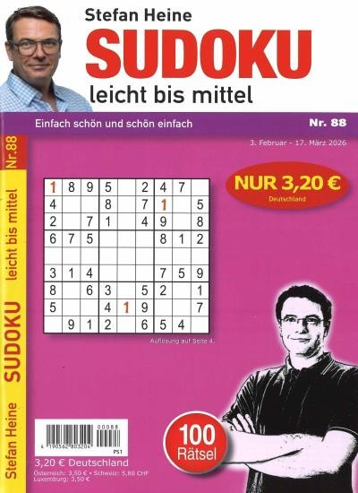 SUDOKU LEICHT BIS MITTEL Abo