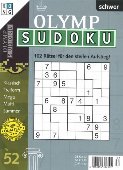 OLYMP SUDOKU 52/2021