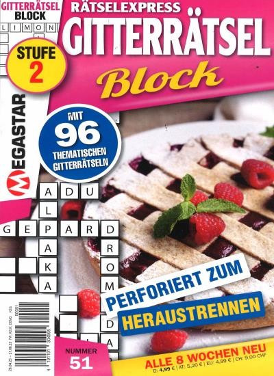 RÄTSELEXPRESS GITTERRÄTSEL BLOCK 51/2025
