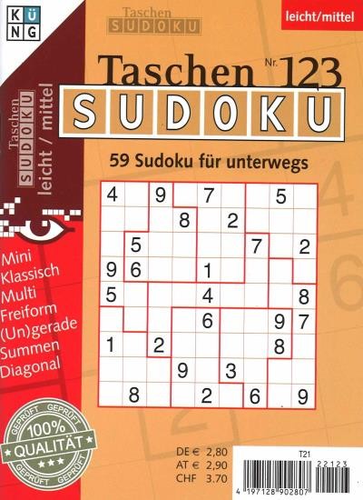 TASCHEN-SUDOKU 123/2022