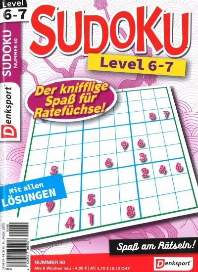 SUDOKU LEVEL 6-7 60/2025