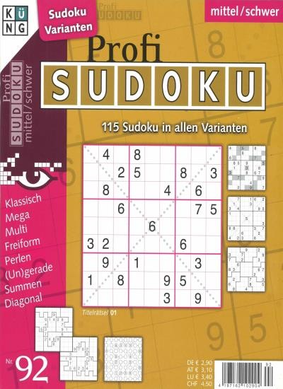 PROFI SUDOKU 92/2020