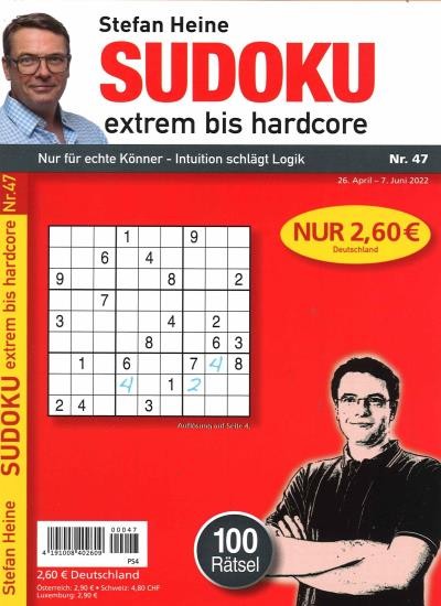 SUDOKU EXTREM BIS HARDCORE 47/2022
