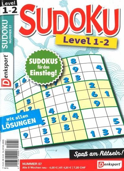 SUDOKU LEVEL 1-2 57/2025