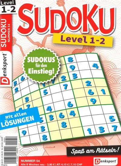 SUDOKU LEVEL 1-2 54/2025