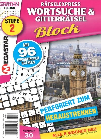 WORTSUCHE & GITTERRÄTSEL BLOCK 30/2025