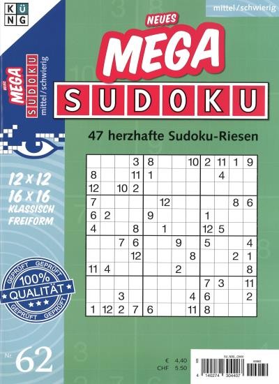 NEUES MEGA SUDOKU 62/2025