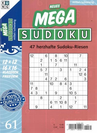 NEUES MEGA SUDOKU 61/2025