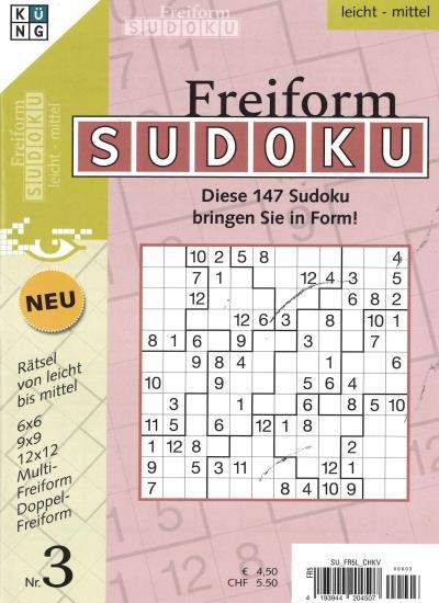 FREIFORM SUDOKU MAGAZIN 3/2026