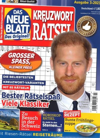 DAS NEUE BLATT KREUZWORT RÄTSEL 3/2023