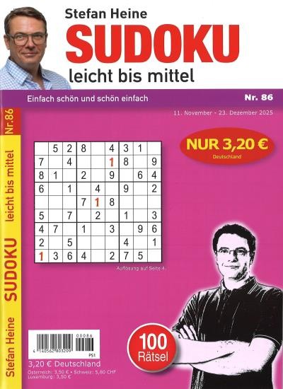 SUDOKU LEICHT BIS MITTEL Abo