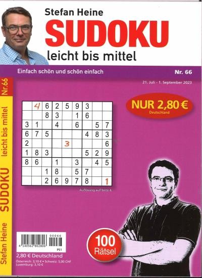 SUDOKU LEICHT BIS MITTEL 66/2023