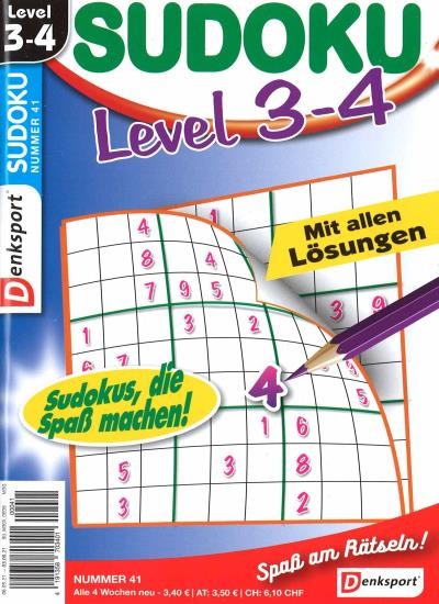 SUDOKU LEVEL 3-4 41/2021