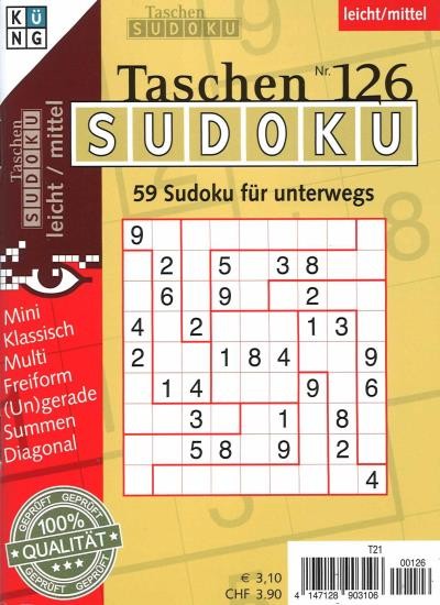 TASCHEN-SUDOKU 126/2023