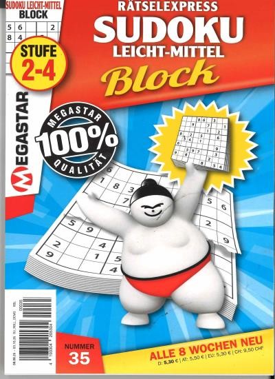 SUDOKU BLOCK LEICHT-MITTEL 35/2026
