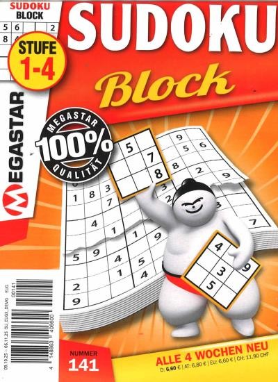 MEGASTAR SUDOKU BLOCK 141/2025