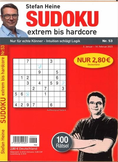 SUDOKU EXTREM BIS HARDCORE 53/2023