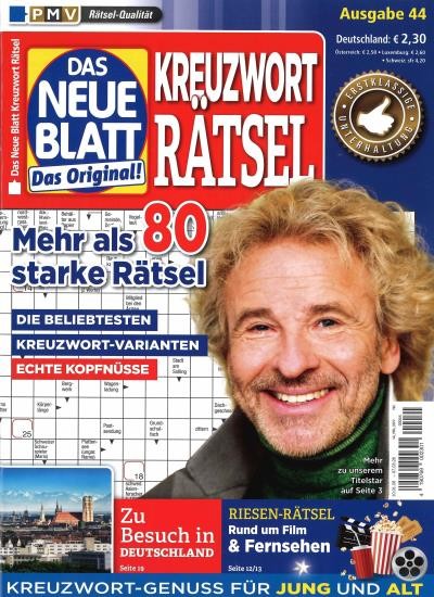 DAS NEUE BLATT KREUZWORT RÄTSEL 44/2026
