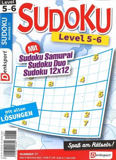 SUDOKU LEVEL 5-6 77/2026